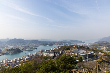 Naklejka na ściany i meble 日本の広島県尾道市の美しい風景