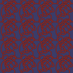 Abstract tangled lines seamless pattern, Background repeatin