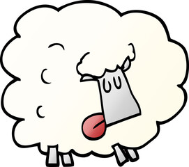 cartoon doodle funny sheep