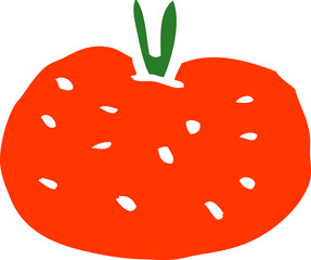 cartoon doodle organic orange