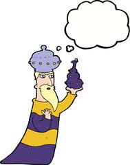 one of the three wise men with thought bubble