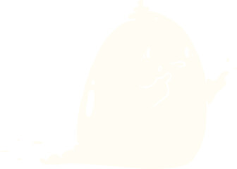 flat color style cartoon spooky ghost