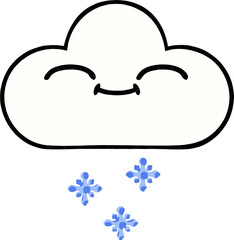 comic book style cartoon snow cloud