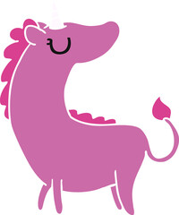 cartoon of cute kawaii unicorn