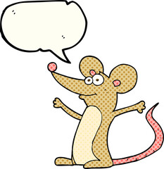comic book speech bubble cartoon mouse