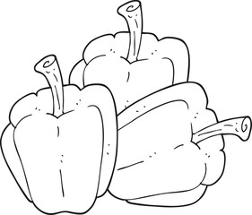 black and white cartoon pepper