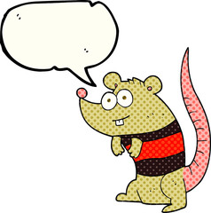 comic book speech bubble cartoon rat