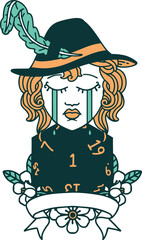 human bard character face illustration