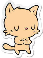 sticker of a cartoon cat