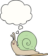 cartoon snail and thought bubble