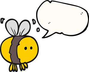 speech bubble cartoon bee
