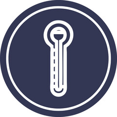 glass thermometer circular icon