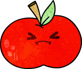 quirky hand drawn cartoon apple