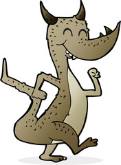 cartoon happy dragon