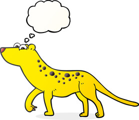 thought bubble cartoon leopard