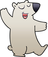 quirky gradient shaded cartoon wombat