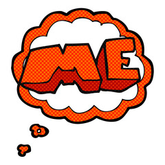 thought bubble cartoon ME symbol
