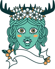 orc druid character face illustration