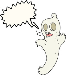 speech bubble cartoon ghost