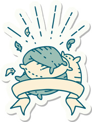sticker of tattoo style pile of pillows