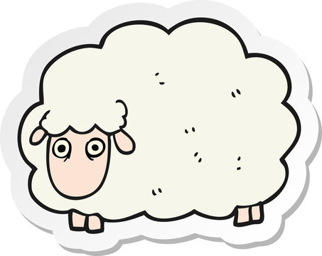 sticker of a cartoon farting sheep