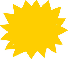 flat color illustration of a cartoon explosion