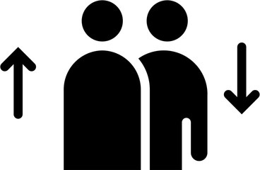 Player Substitution Icon Glyph Vector