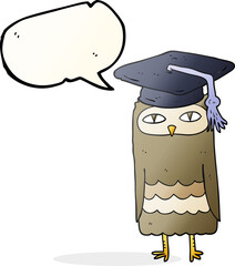 speech bubble cartoon wise owl