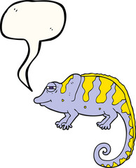 speech bubble cartoon chameleon