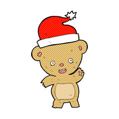 cartoon christmas teddy bear