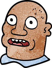 cartoon doodle of a head of a man