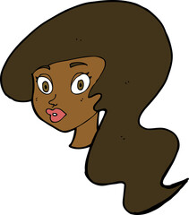 cartoon pretty female face