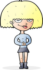 cartoon sly woman