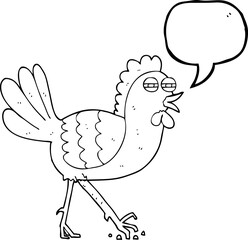 speech bubble cartoon chicken