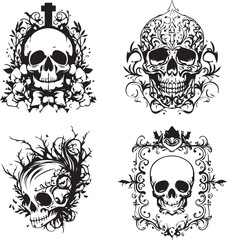 4 tattoo skull