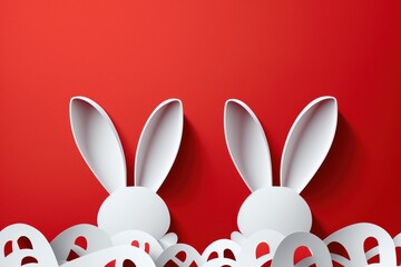 Holidays Easter bunny shape. Beautiful colorful image. Generative AI