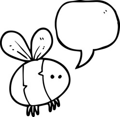 speech bubble cartoon bee