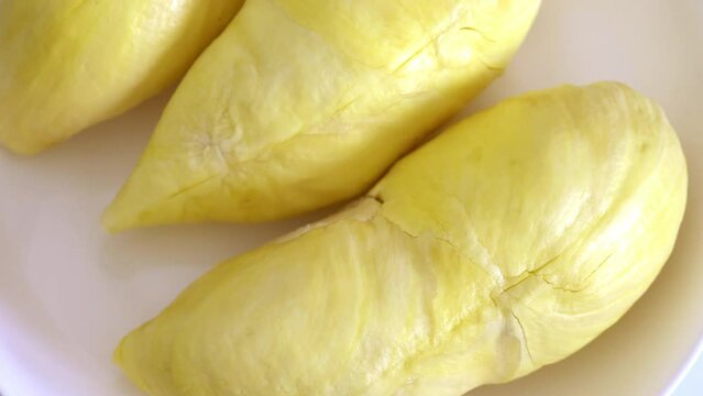 durian fruit, famous and delicious king fruit Thailand., Stock Video