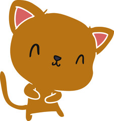 cartoon of cute kawaii cat
