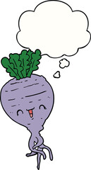 cartoon turnip and thought bubble