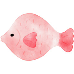 Watercolor fish, fish illustration, sea life, marine life