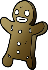 Obraz premium cartoon doodle gingerbread man