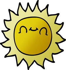 cartoon doodle happy sunshine