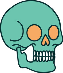 tattoo style icon of a skull