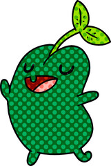 cartoon kawaii cute sprouting bean