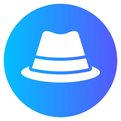 fedora hat gradient icon
