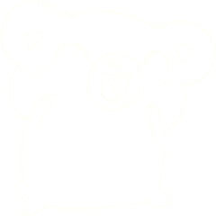 Happy Bear Chalk Drawing