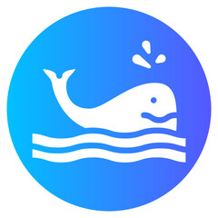 whale gradient icon