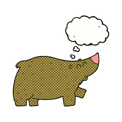 thought bubble cartoon bear