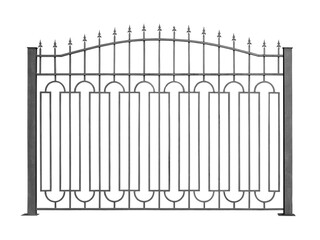 Simple decorative iron fence.